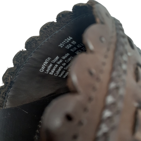 George Leather Basket Weave Sandals Brown Size 10 Slip On - Picture 8 of 8